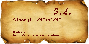 Simonyi László névjegykártya