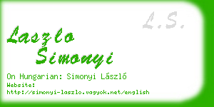 laszlo simonyi business card
